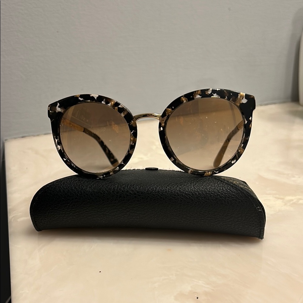 Dolce & Gabbana Brown Round Sunglasses